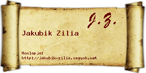 Jakubik Zilia névjegykártya